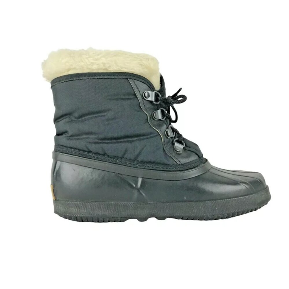 Eddie Bauer Sorel Womens Black Lace Up Comfort Snow Boots Size US‎ Y 3/W 5